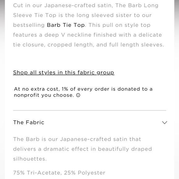 Leset Barb Satin Long Sleeve Open Tie Cropped Crop Blouse Top Black - Picture 11 of 11